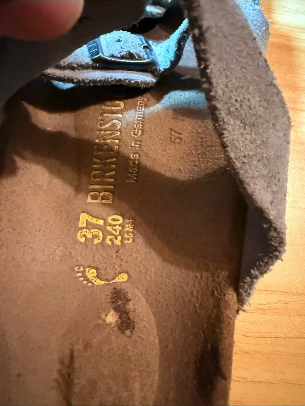 Birkenstock Suede Triple-Strap Sandals in Gray